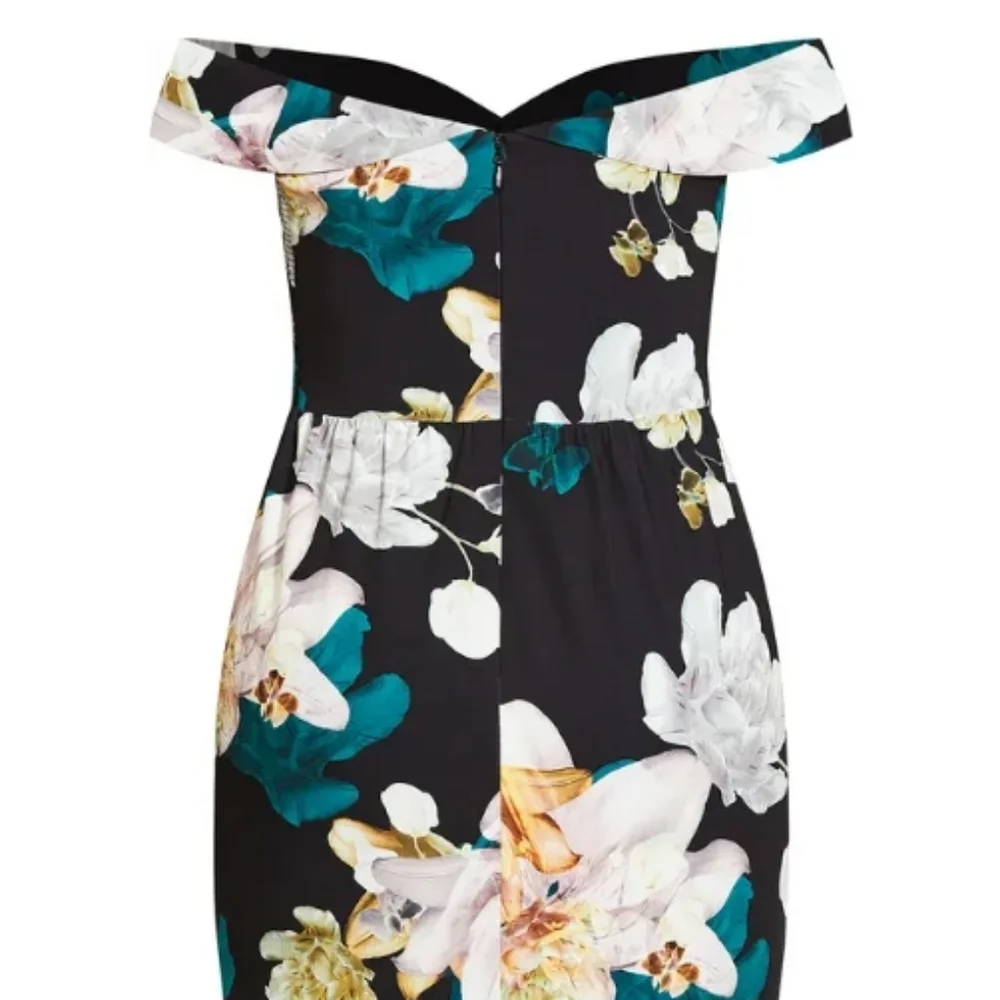City Chic Off Shoulder Floral Dress - Picture 12 of 13